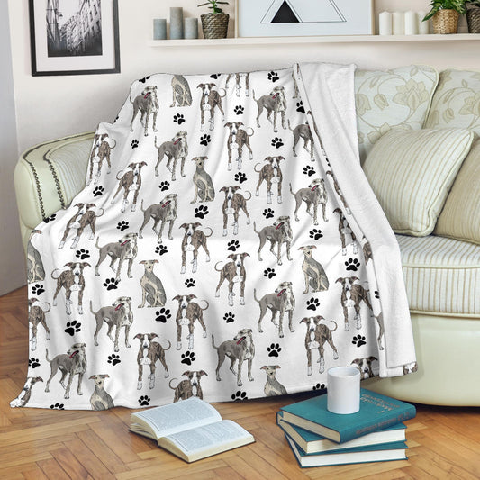 Whippet Paw Blanket