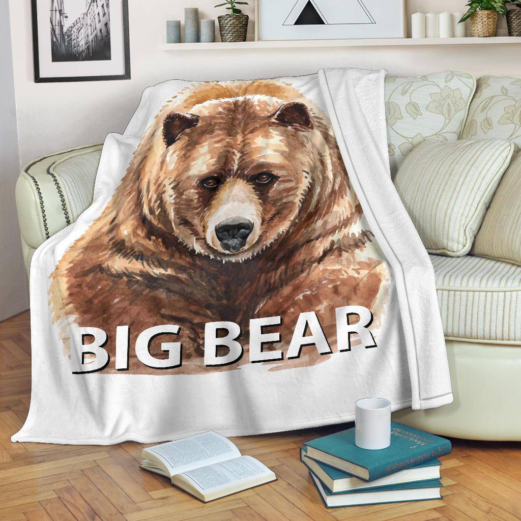 Bear Drawing Watercolour Painting Premium Blanket - Top Content | POD Collection | Free Shipping