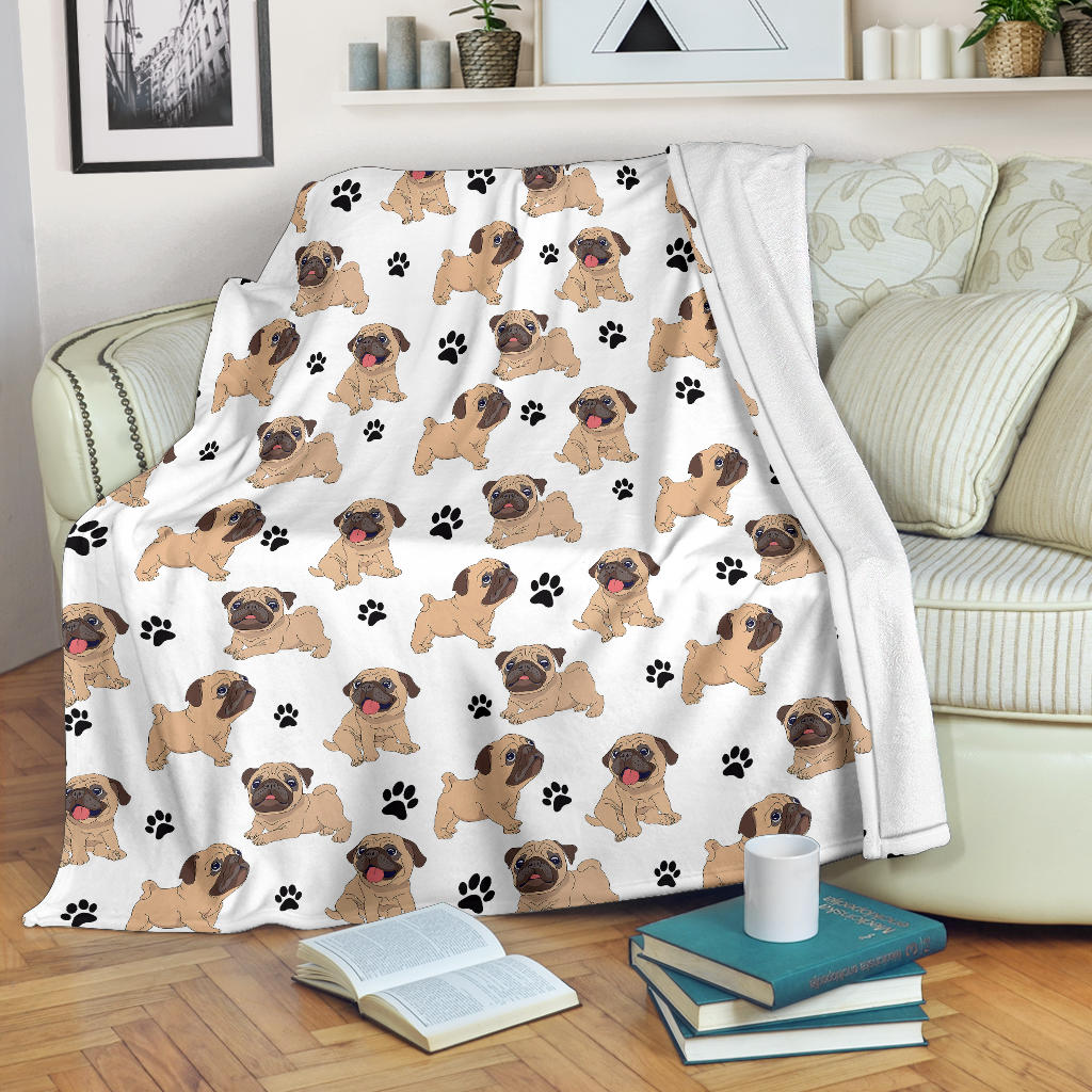 Pug Paw Blanket