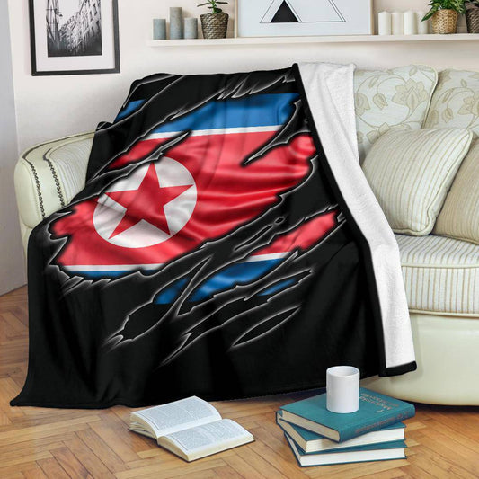 North Korea Flag Premium Blanket - Top Content | POD Collection | Free Shipping