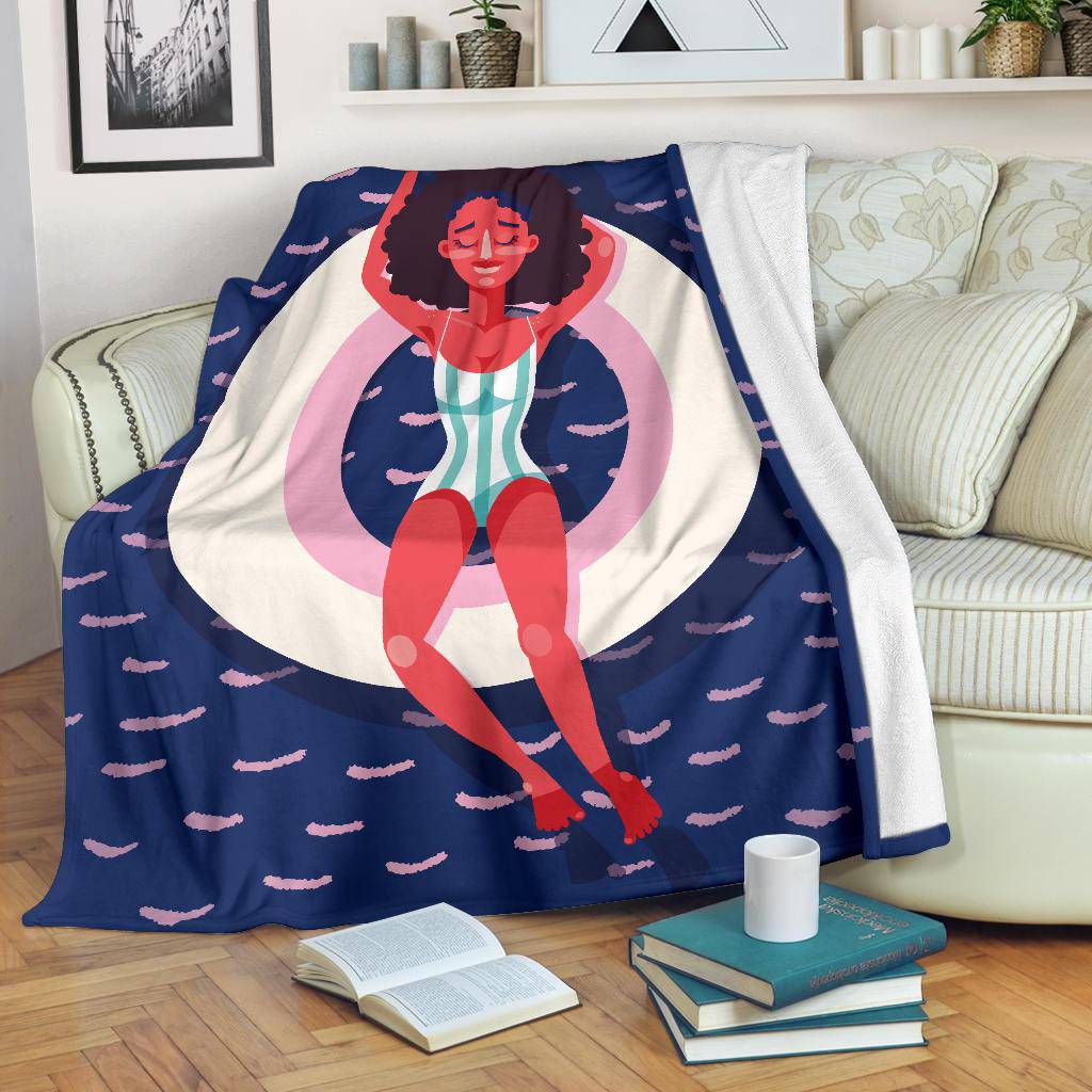 Summer Girl Beach Pool Premium Blanket - Top Content | POD Collection | Free Shipping