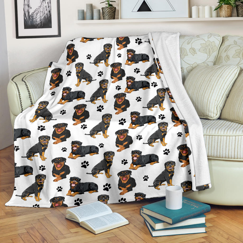 Rottweiler Paw Blanket