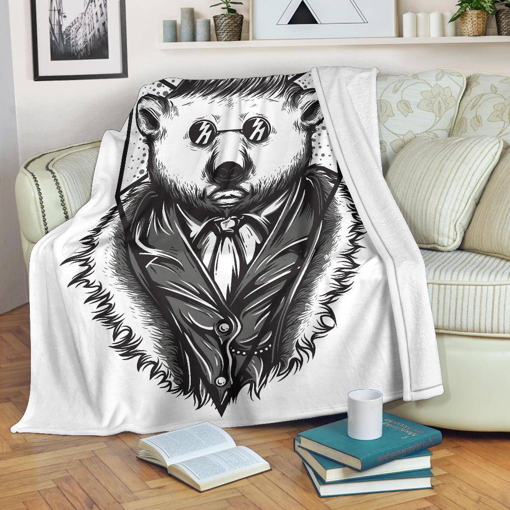 Mr Polar Bear Cartoon Art Premium Blanket - Top Content | POD Collection | Free Shipping