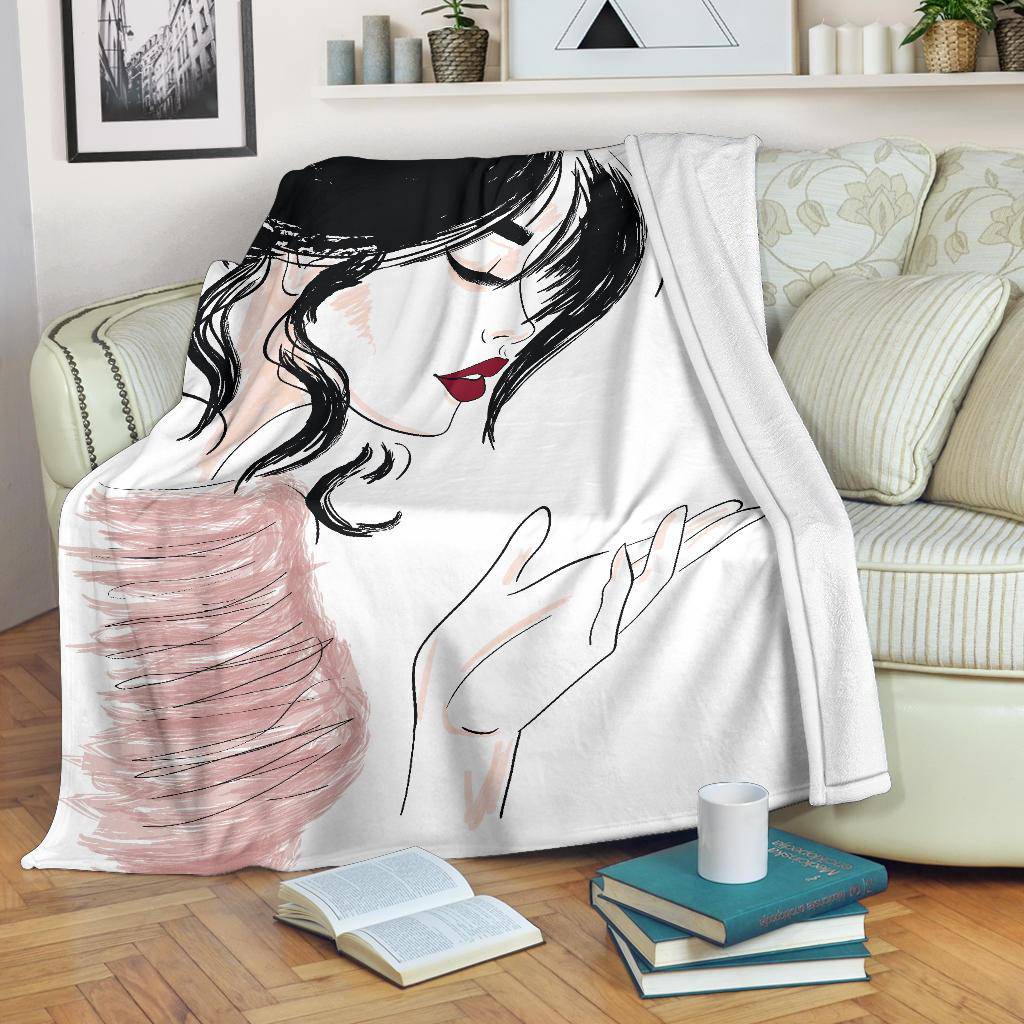 Woman Sexy Sketch Premium Blanket - Top Content | POD Collection | Free Shipping