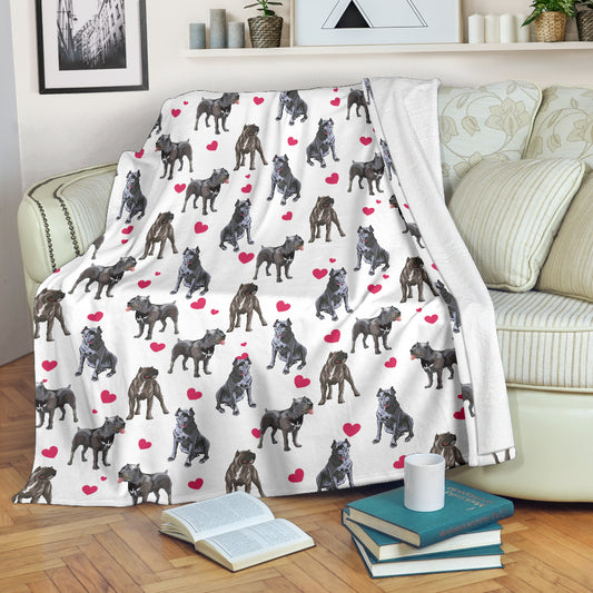 Cane Corso Heart Blanket