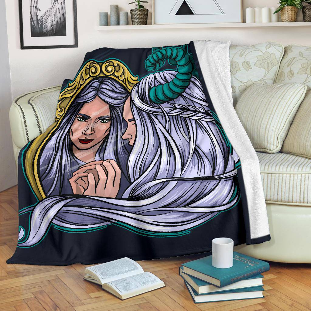 Witch Faun Halloween Art Drawing Premium Blanket - Top Content | POD Collection | Free Shipping