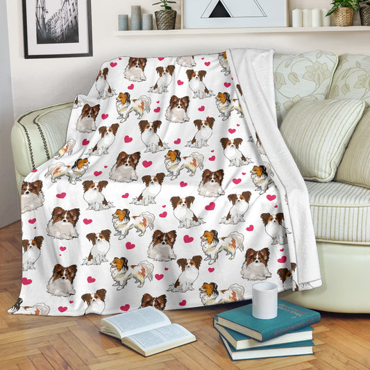 Papillon Heart Blanket