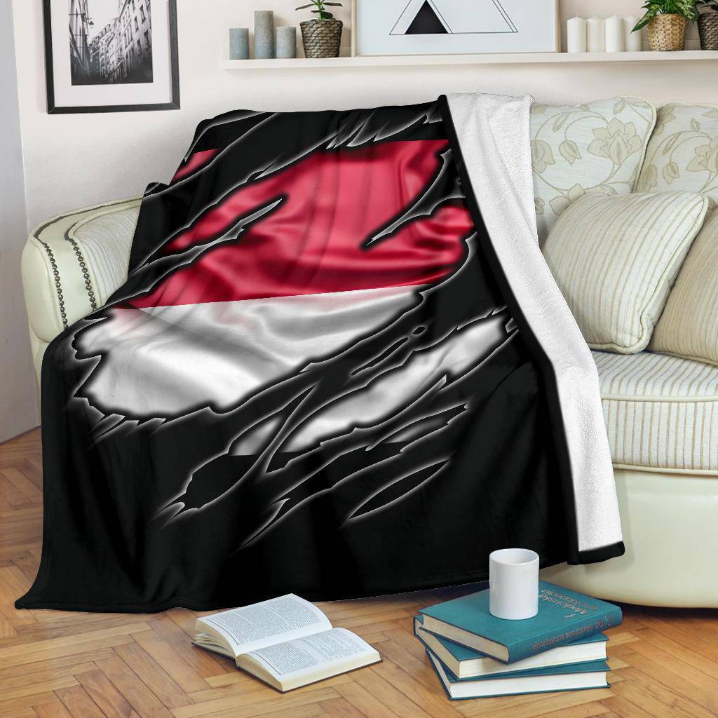 Monaco Flag Premium Blanket - Top Content | POD Collection | Free Shipping