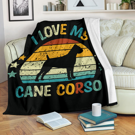 Cane Corso Blanket, Cane Corso Retro Blanket, Cane Corso Throw Blanket, Cane Corso Gifts