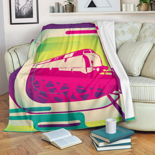 Abstract Art Train Tunnel Colourful Premium Blanket - Top Content | POD Collection | Free Shipping