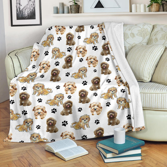 Cockapoo Paw Blanket