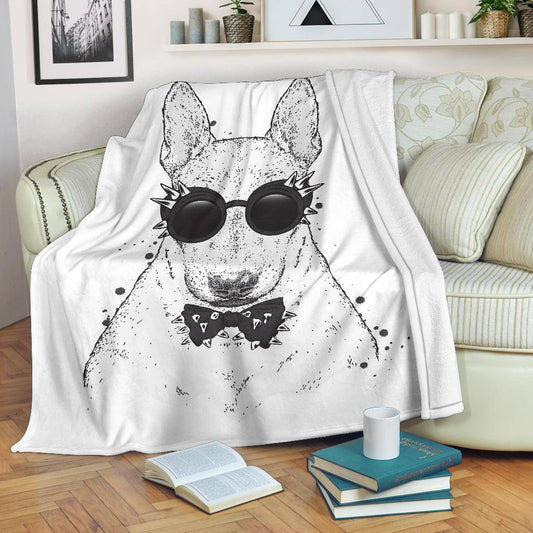 Cool Hipster Dog with Stylish Sunglasses Premium Blanket - Top Content | POD Collection | Free Shipping