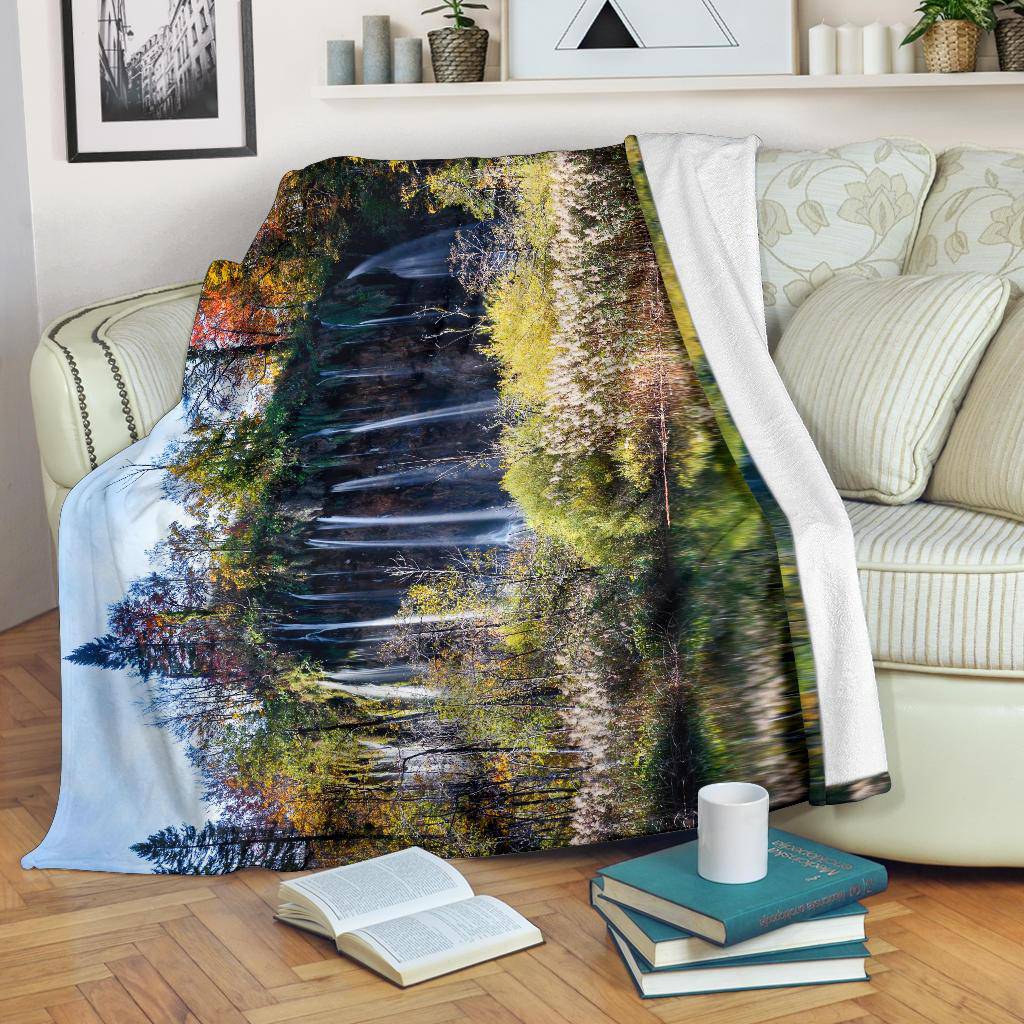 Travel Croatia Piltvice National Park Nature Waterfall Premium Blanket - Top Content | POD Collection | Free Shipping