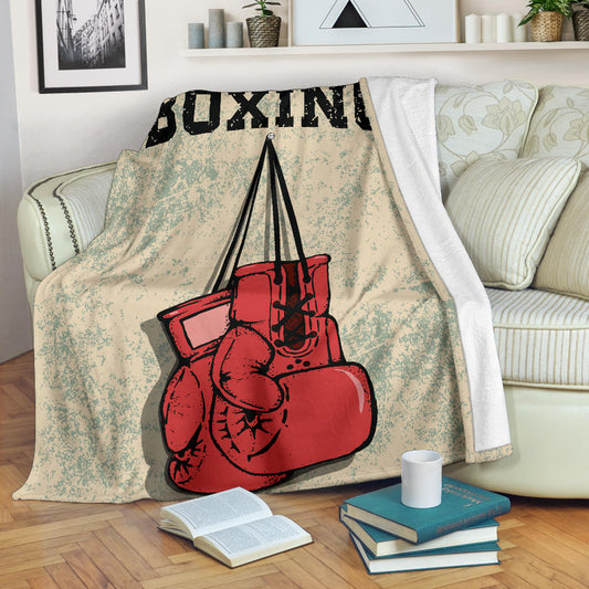 fight club boxing gloves retro style blanket - Top Content | POD Collection | Free Shipping