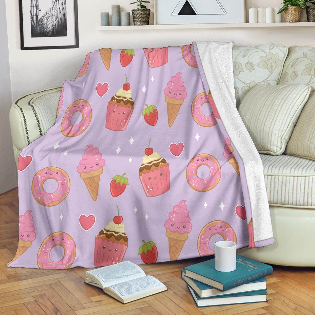 Anime Doughnuts Ice Cream Blanket