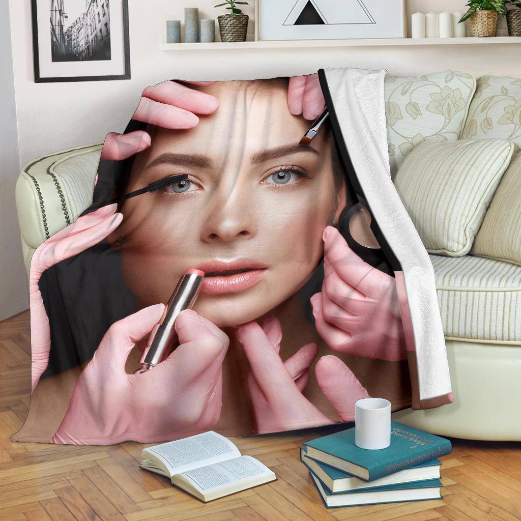 Beauty hands face makeup premium blanket - Top Content | POD Collection | Free Shipping