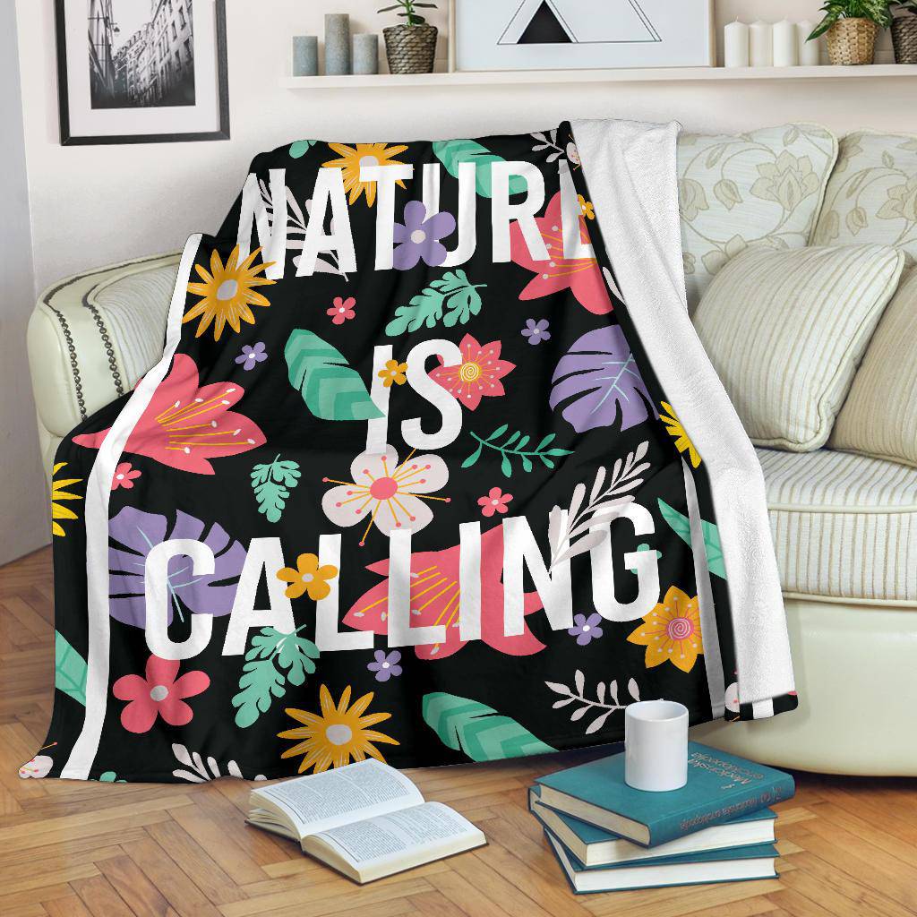 Plant Lover Nature is Calling Floral Premium Blanket - Top Content | POD Collection | Free Shipping