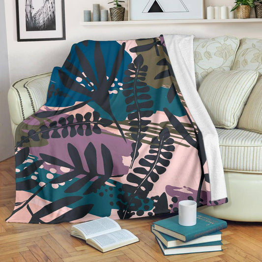 Floral Abstract Art Nature Flowers Premium Blanket - Top Content | POD Collection | Free Shipping