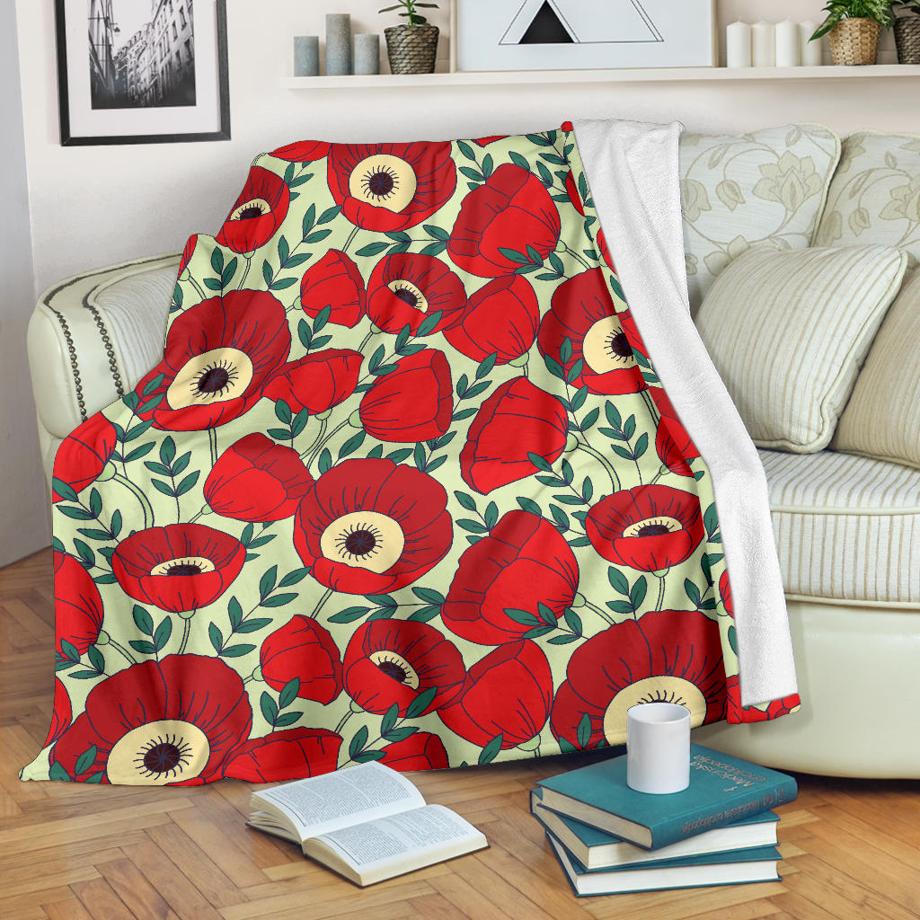 Poppy Flowers Blanket