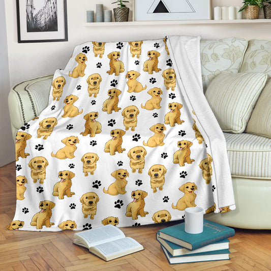 Golden Retriever Paw Blanket