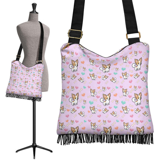 Chihuahua Dog Crossbody Boho Handbag