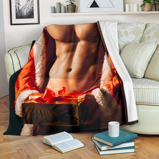 santa claus gold present blanket - Top Content | POD Collection | Free Shipping