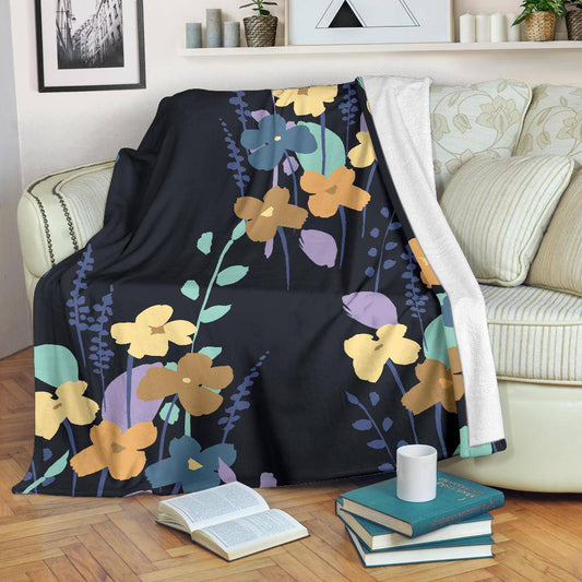 Floral Seamless Pattern Plants Flowers Premium Blanket - Top Content | POD Collection | Free Shipping