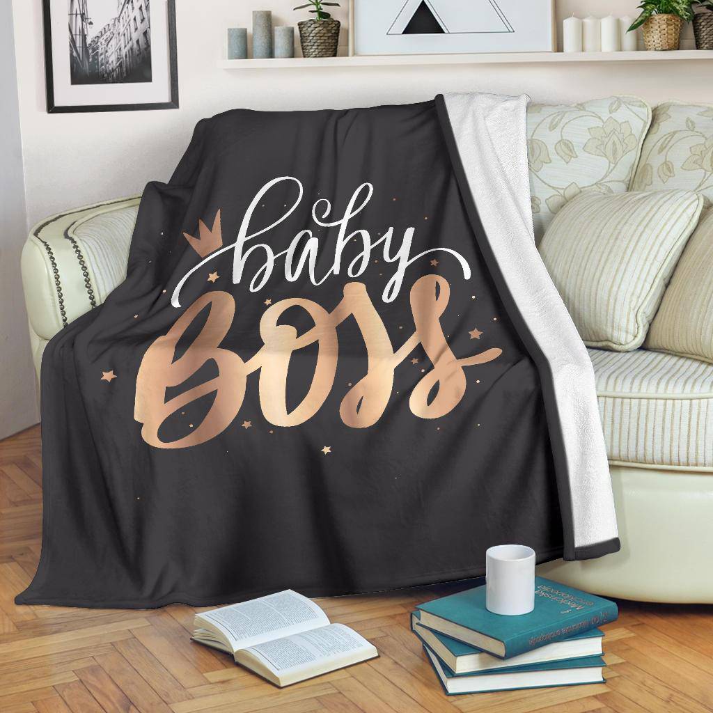 Baby Boss, Cute Sparkling Quote Design Premium Blanket - Top Content | POD Collection | Free Shipping