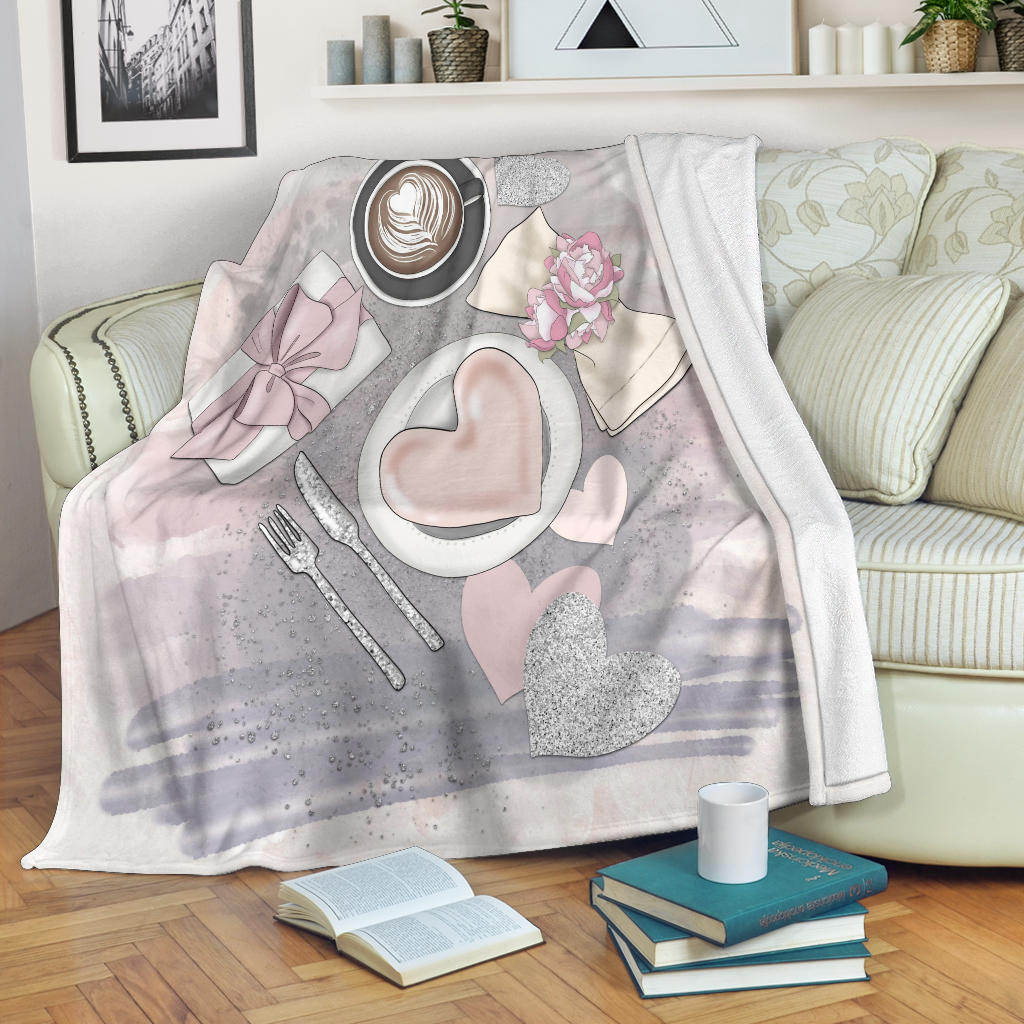 Romantic Meal Fleece Blanket