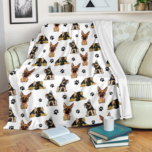 German Shepherd Paw Blanket