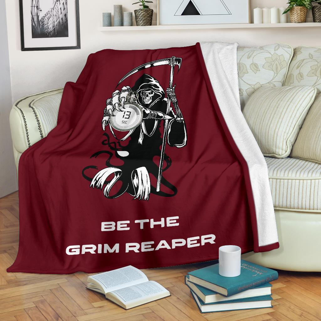 When It's Grim Be The Grim Reaper Skeleton 13 Seconds Blanket