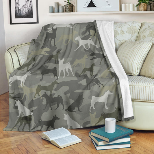 Basenji Camo Blanket