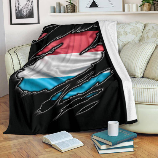 Luxembourg Flag Premium Blanket - Top Content | POD Collection | Free Shipping