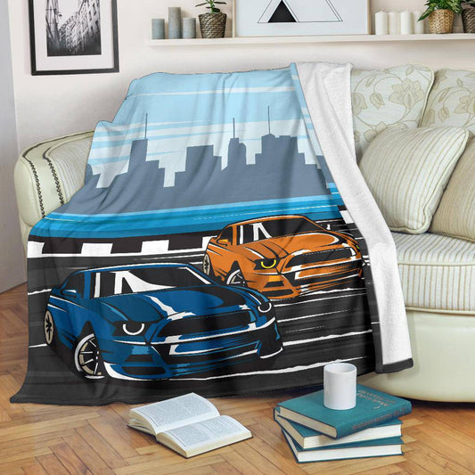 Street Car Racer Cartoon Premium Blanket - Top Content | POD Collection | Free Shipping