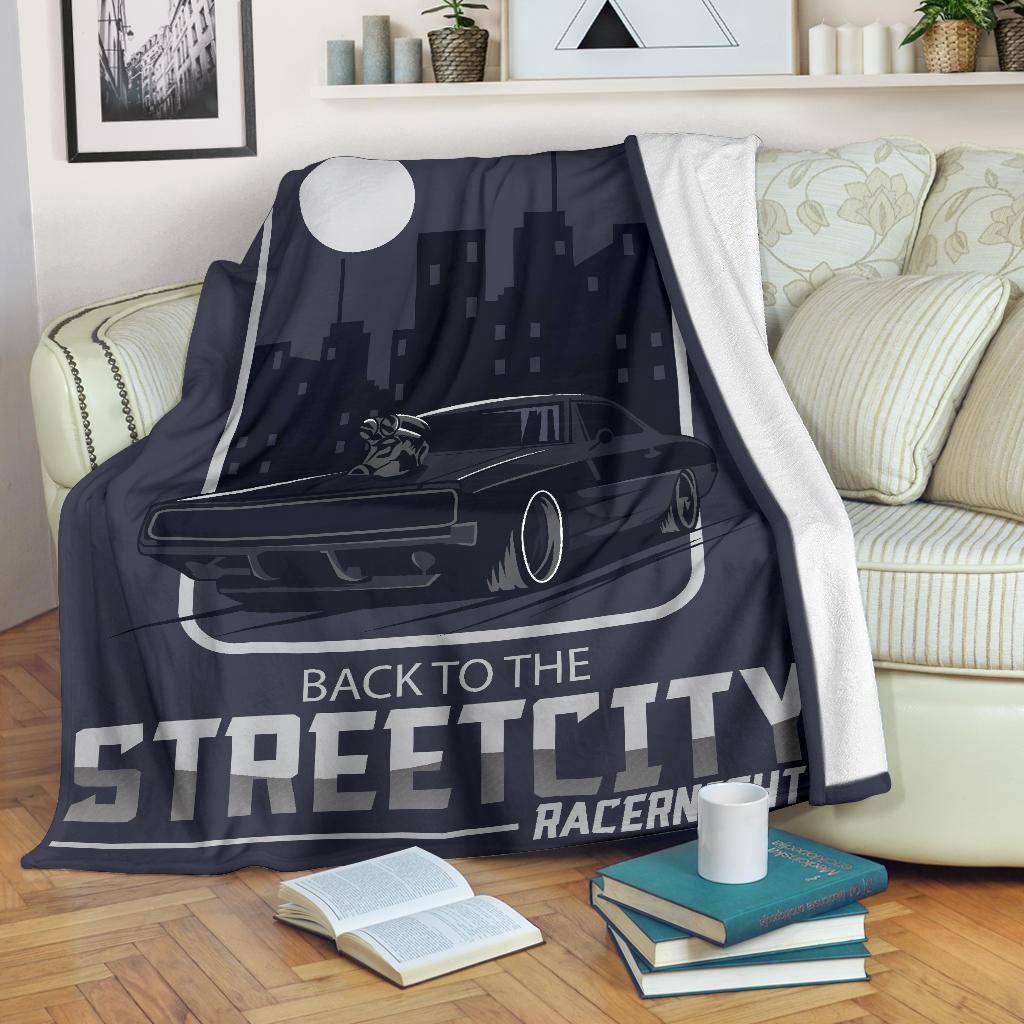 Night Street City Racer Premium Blanket - Top Content | POD Collection | Free Shipping