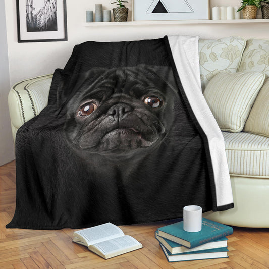 Pug Face Hair Blanket