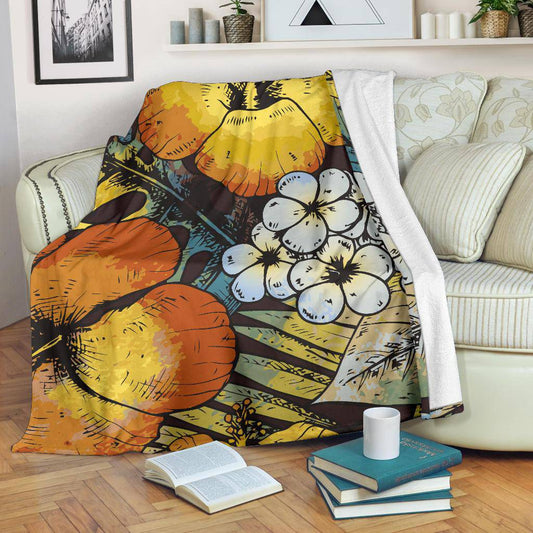 Hand Drawn Floral Pattern Premium Blanket - Top Content | POD Collection | Free Shipping