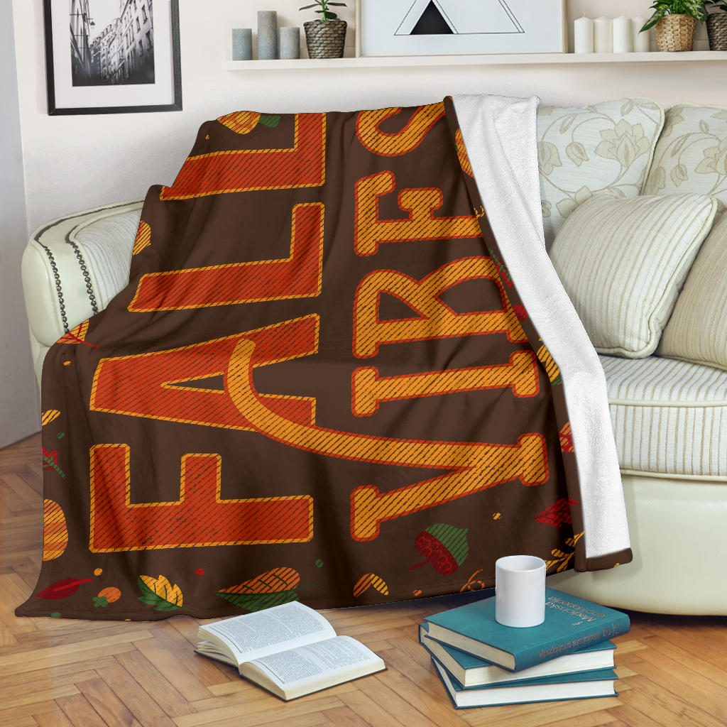 Fall Vibes Fleece Blanket