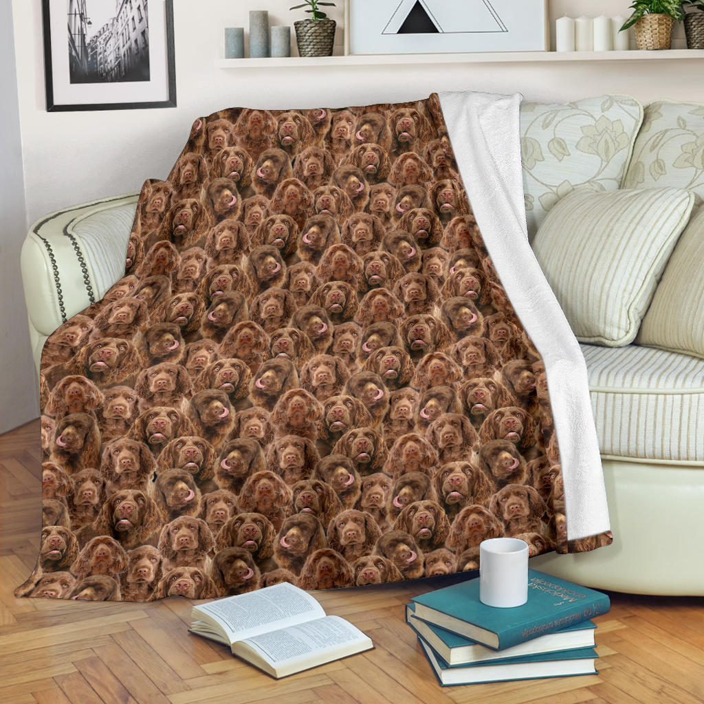 Sussex Spaniel Full Face Blanket