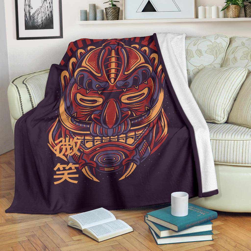 Fake Smile Figure Japanese Art Cartoon Premium Blanket - Top Content | POD Collection | Free Shipping