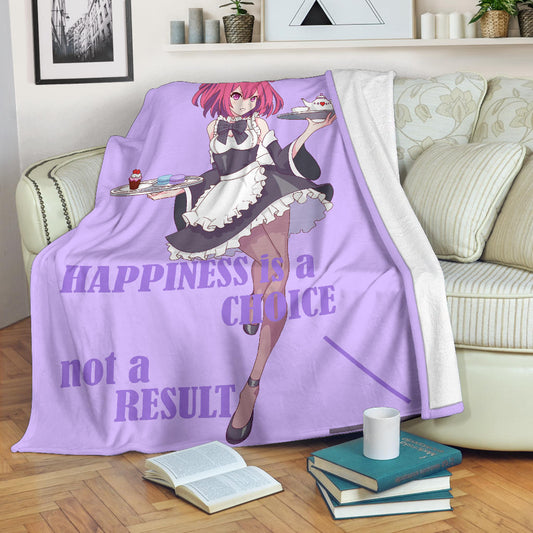 Anime Happiness Is a Choice Blanket