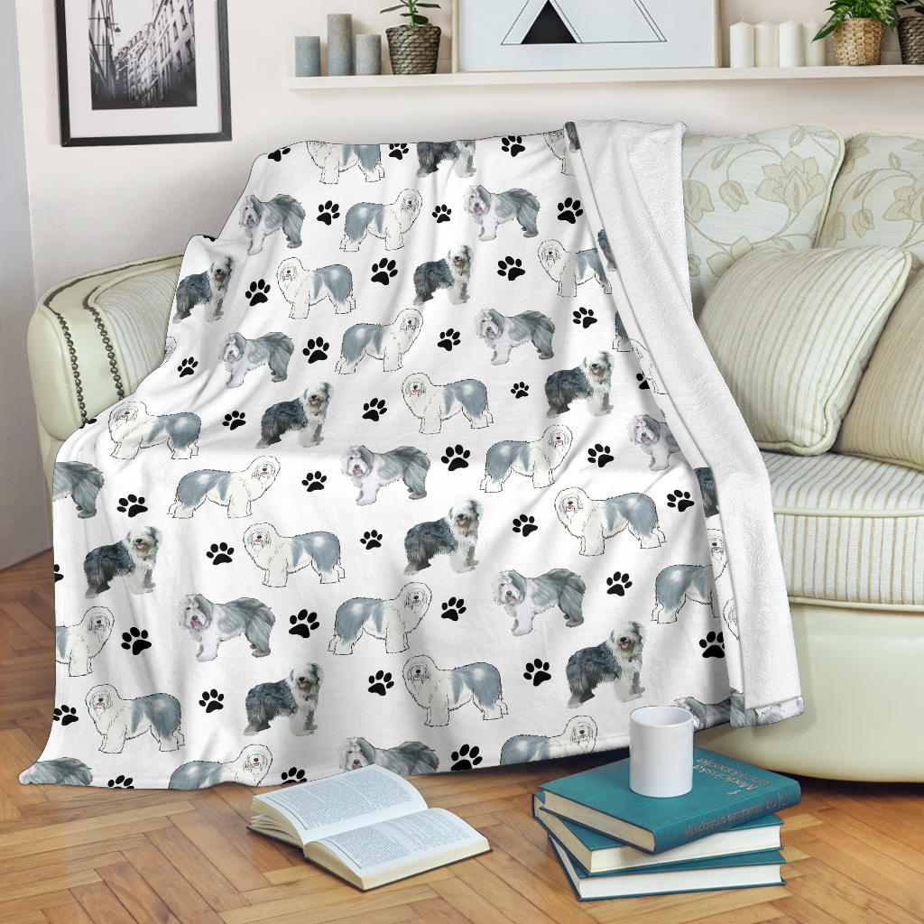 Old English Sheepdog Paw Blanket