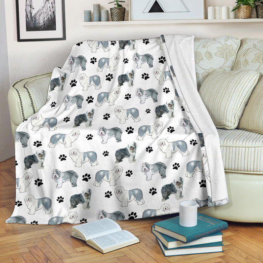 Old English Sheepdog Paw Blanket