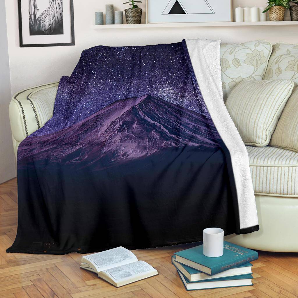 Milky Way Fuji Mountain Galaxy Premium Blanket - Top Content | POD Collection | Free Shipping