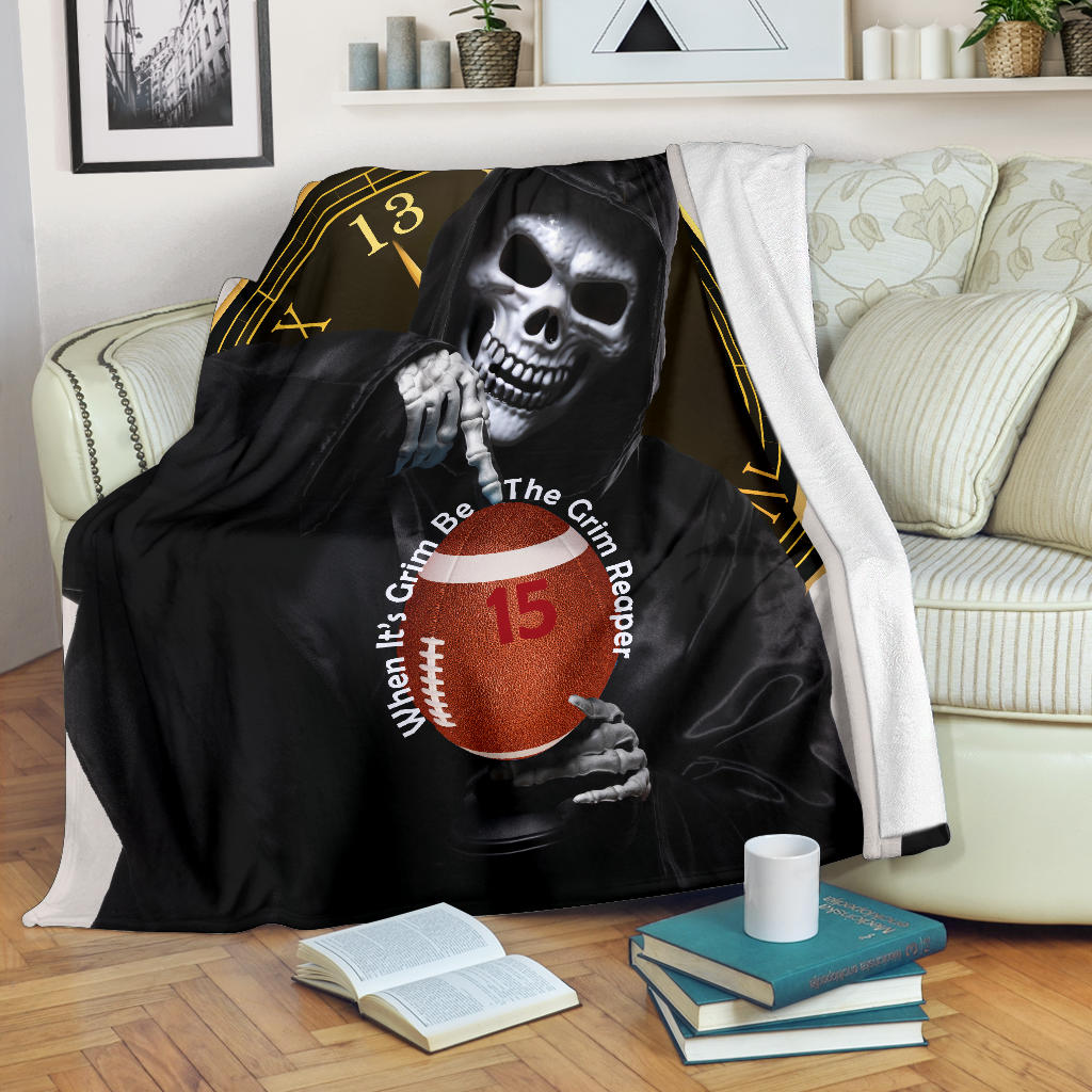 Chiefs Grim Reaper Grey Blanket