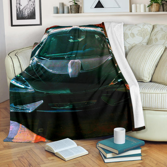 black luxury agresive car blanket