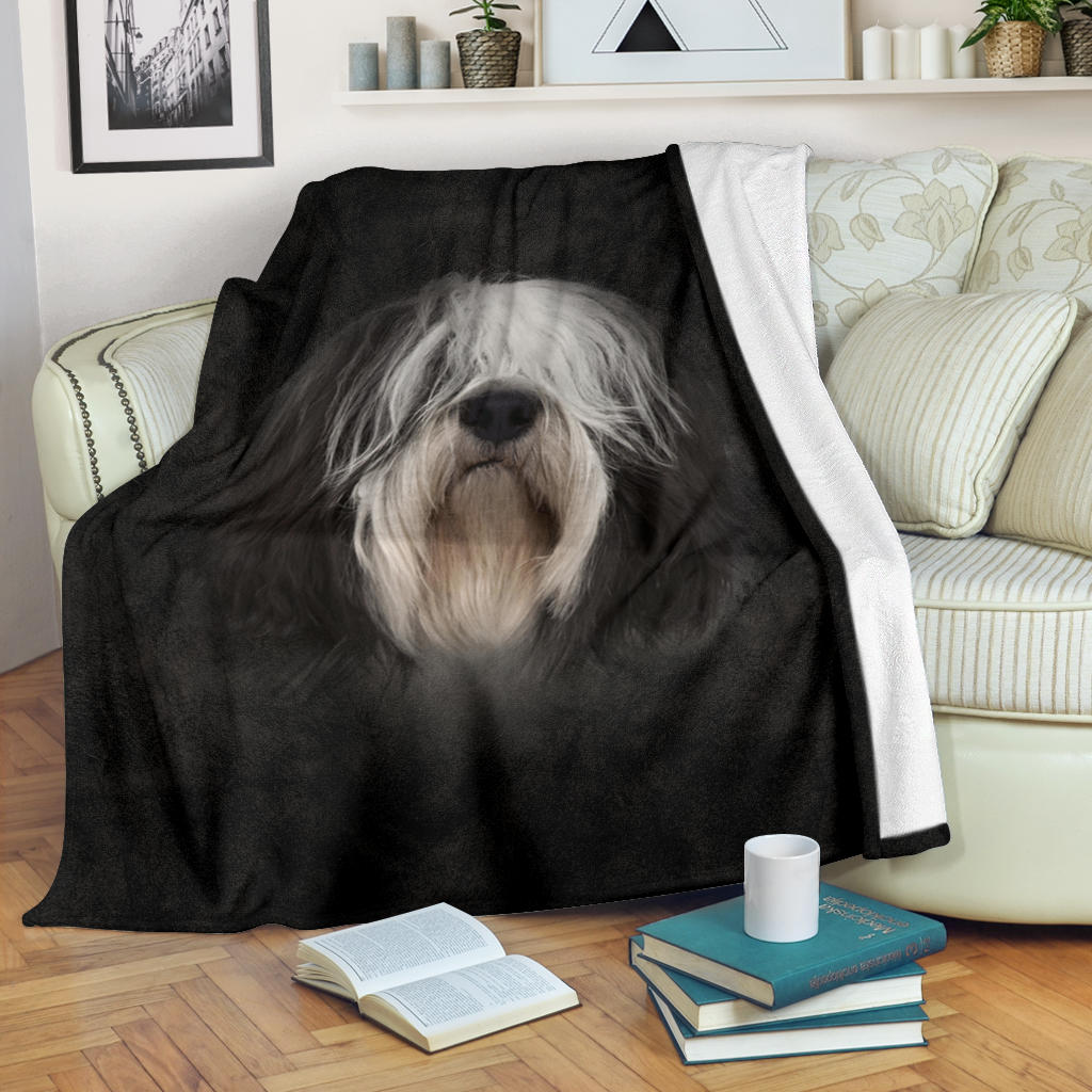 Polish Lowland Sheepdog Face Hair Blanket