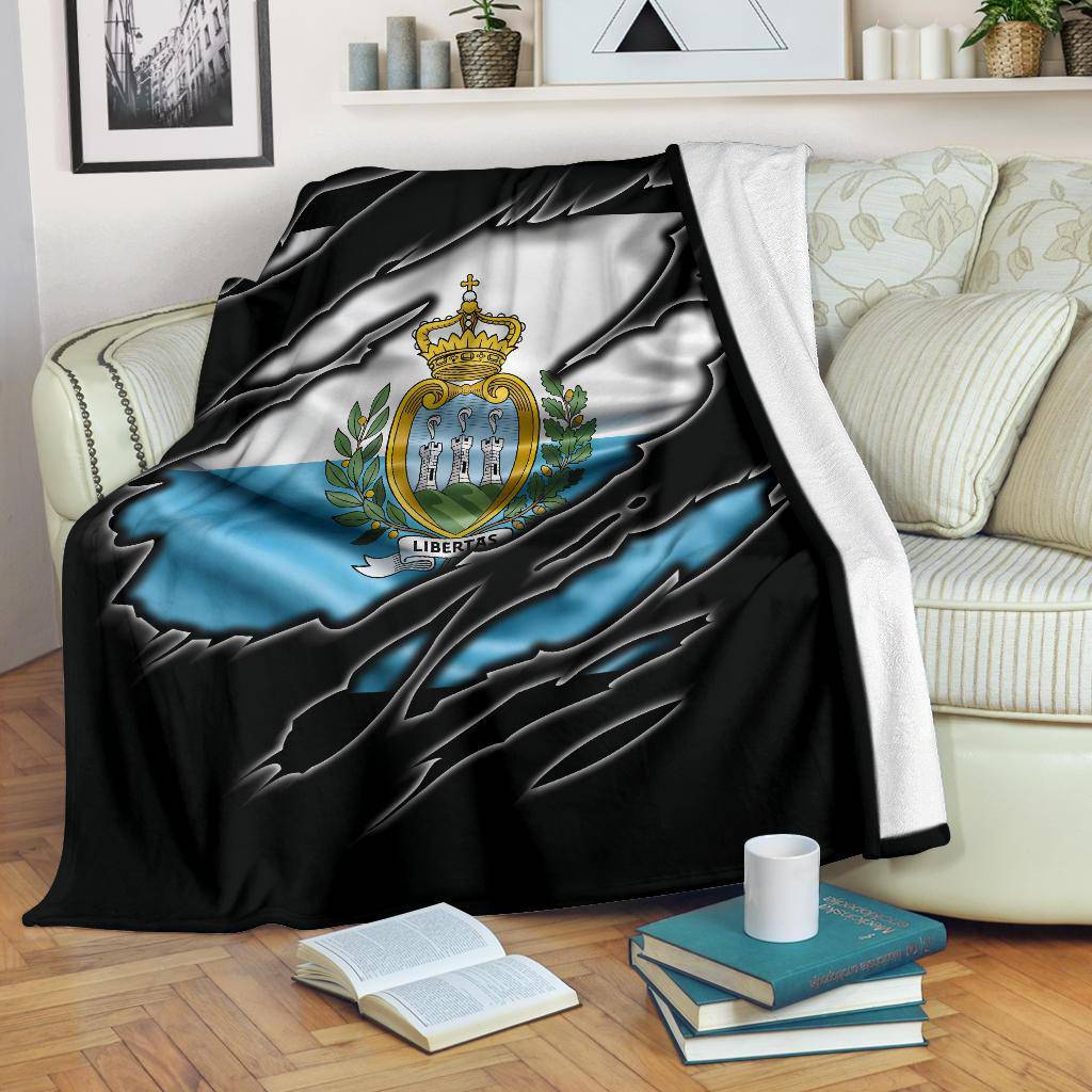 San Marino Flag Premium Blanket - Top Content | POD Collection | Free Shipping