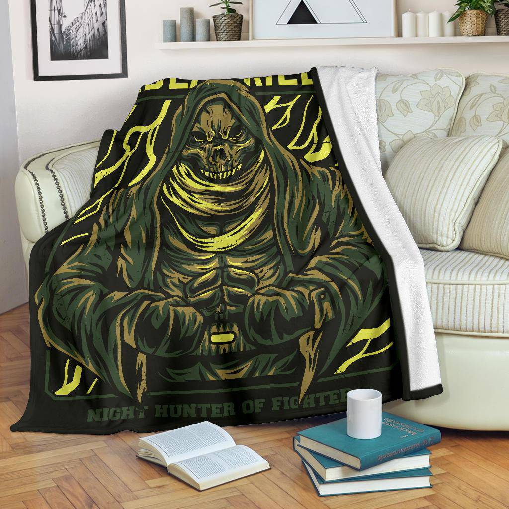 Undead Killer Skull Art Cartoon Premium Blanket - Top Content | POD Collection | Free Shipping