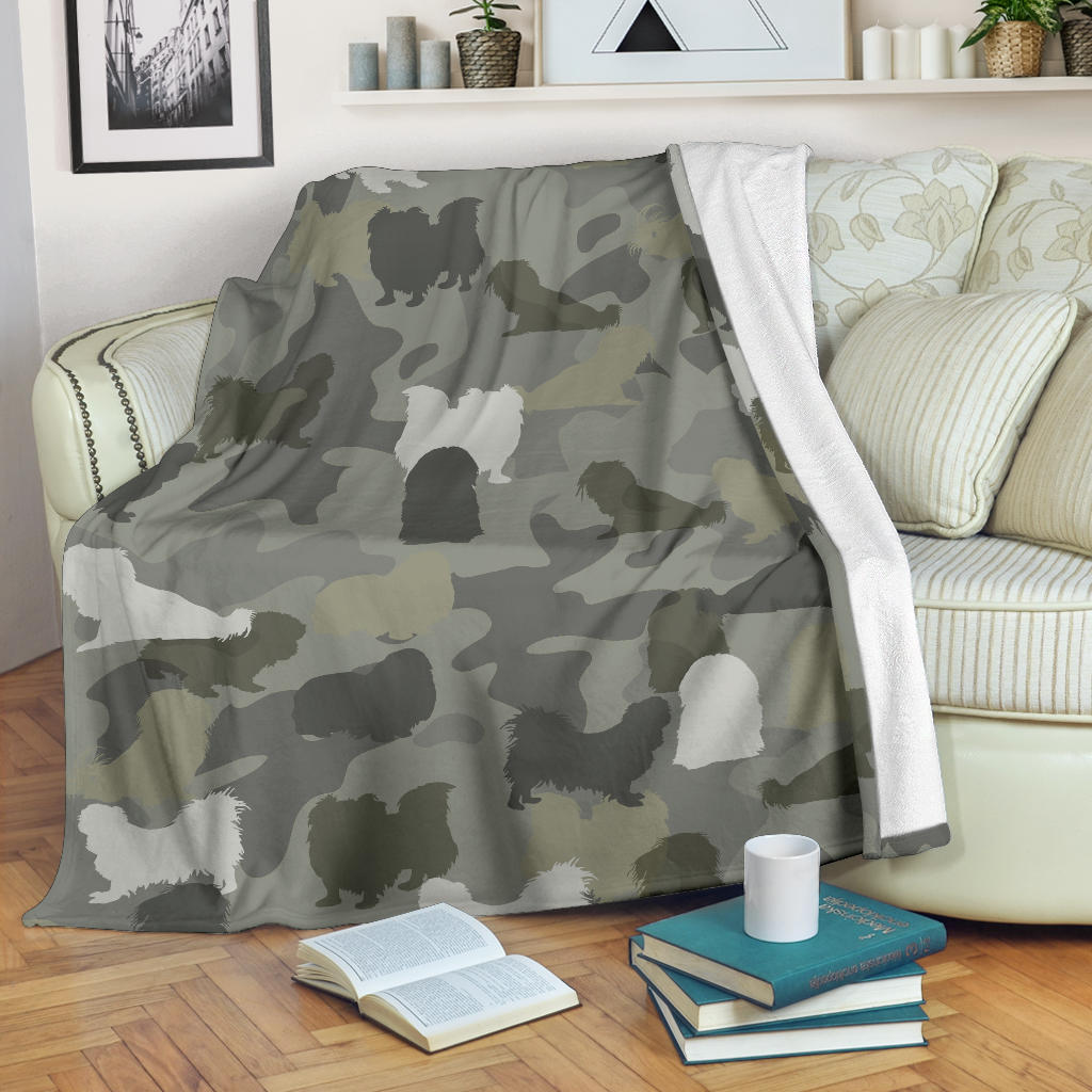 Pekingese Camo Blanket